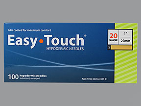 EASY TOUCH HYPODERMIC 20GX1"