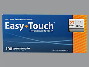 EASY TOUCH HYPODERMIC 27GX1/2"