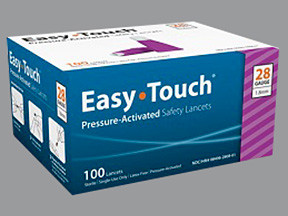 EASY TOUCH SAFETY 28G LANCETS