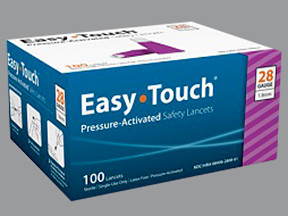 EASY TOUCH SAFETY 28G LANCETS