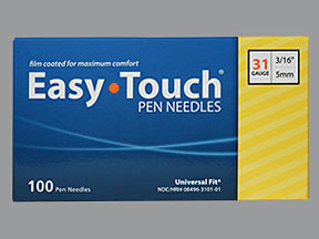 EASY TOUCH PEN NEEDLE 31GX3/16