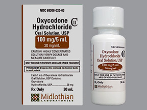 OXYCODONE HCL 100 MG/5 ML SOLN