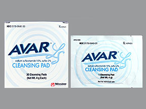 AVAR LS 10-2% CLEANSING PADS