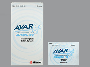 AVAR LS 10-2% CLEANSING PADS