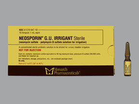 NEOSPORIN GU IRR 40 MG/ML AMP