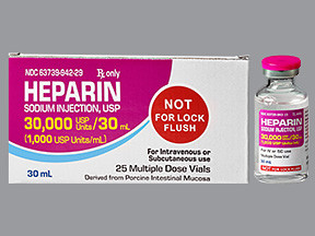 HEPARIN SODIUM 30,000 UNIT/30 ML (1,000 UNIT/ML) VIAL