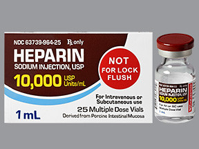 HEPARIN SODIUM 10,000 UNIT/ML VIAL