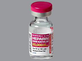 HEPARIN SODIUM 20,000 UNITS/ML VIAL