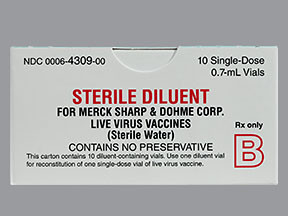 STERILE DILUENT-MERCK LIVE VAC