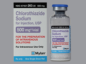 CHLOROTHIAZIDE SOD 500 MG VIAL