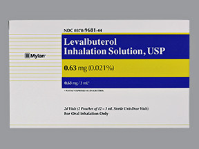 LEVALBUTEROL 0.63 MG/3 ML SOL