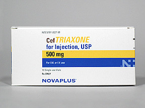 CEFTRIAXONE 500 MG VIAL