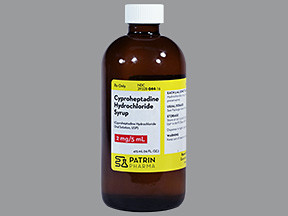 CYPROHEPTADINE 2 MG/5 ML SYRUP