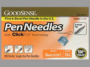 GS PEN NEEDLE 31G X 8MM