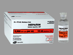 HEPARIN SODIUM 50,000 UNIT/10 ML (5,000 UNIT/ML) VIAL