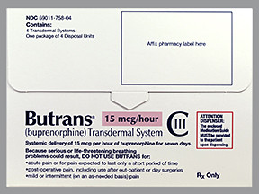 BUTRANS 15 MCG/HR PATCH