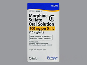 MORPHINE SULF 100 MG/5 ML SOLN