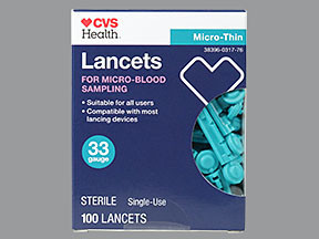 CVS MICRO THIN 33G LANCETS