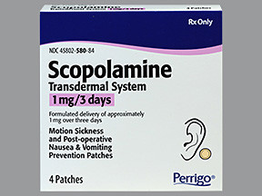 SCOPOLAMINE 1 MG/3 DAY PATCH