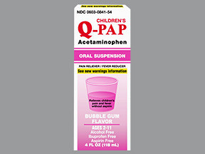 CHILDREN'S Q-PAP 160 MG/5 ML