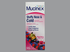 CHLD MUCINEX STUFFY NOSE-COLD