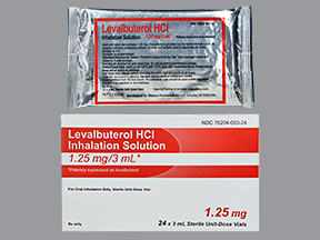 LEVALBUTEROL 1.25 MG/3 ML SOL