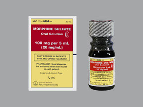 MORPHINE SULF 100 MG/5 ML (20 MG/ML) SOLUTION