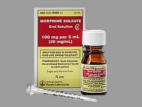 MORPHINE SULF 100 MG/5 ML (20 MG/ML) SOLUTION