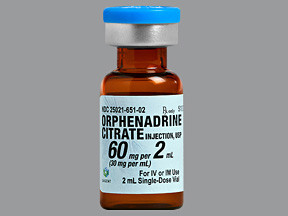 ORPHENADRINE 60 MG/2 ML VIAL
