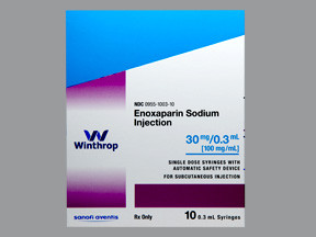 ENOXAPARIN 30 MG/0.3 ML SYR