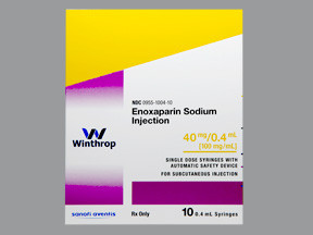 ENOXAPARIN 40 MG/0.4 ML SYR