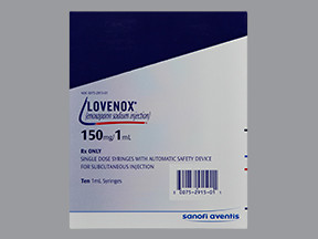 LOVENOX 150 MG/ML SYRINGE