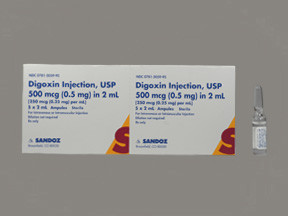 DIGOXIN 500 MCG/2 ML AMPULE