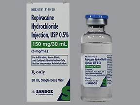 ROPIVACAINE 0.5% 150 MG/30 ML