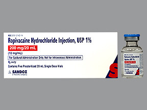 ROPIVACAINE 1% 200 MG/20 ML VL