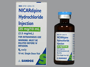 NICARDIPINE 25 MG/10 ML VIAL