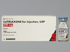 CEFTRIAXONE 500 MG VIAL