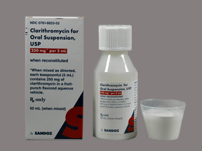 CLARITHROMYCIN 250 MG/5 ML SUS