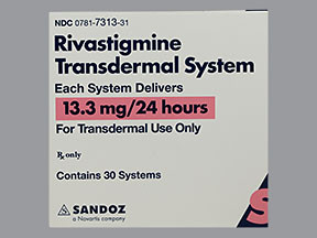 RIVASTIGMINE 13.3 MG/24HR PTCH