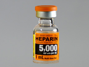 HEPARIN SODIUM 5,000 UNIT/ML VIAL