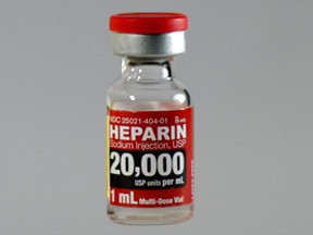 HEPARIN SODIUM 20,000 UNIT/ML VIAL