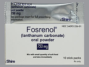 FOSRENOL 750 MG POWDER PACKET