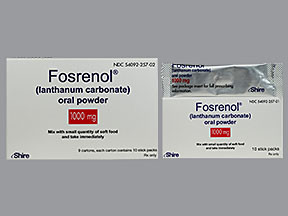 FOSRENOL 1,000 MG POWDER PACK