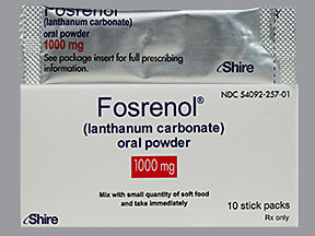 FOSRENOL 1,000 MG POWDER PACK