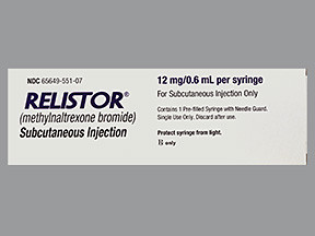 RELISTOR 12 MG/0.6 ML SYRINGE