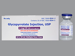 GLYCOPYRROLATE 4 MG/20 ML VIAL