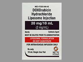 DOXORUBICIN HCL LIPOSOME 20 MG/10 ML VIAL