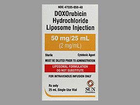 DOXORUBICIN HCL LIPOSOME 50 MG/25 ML VIAL