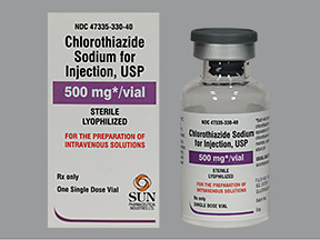 CHLOROTHIAZIDE SOD 500 MG VIAL