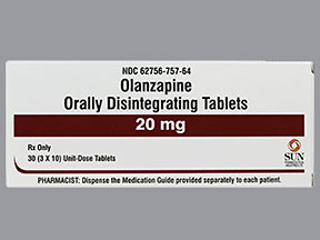 OLANZAPINE ODT 20 MG TABLET